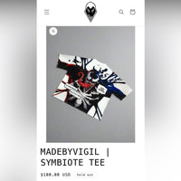 MADEBYVIGIL - SYMBIOTE TEE, Venom Character *sold out online*