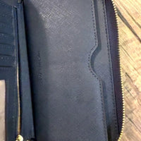 Michael Kors Blue Pebble Grain Leather Key/Coin/credit card Pouch A4