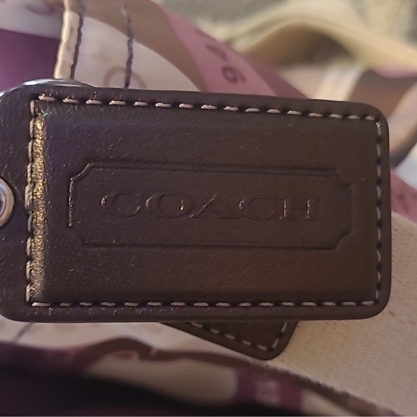 Coach Signature Snaphead F18377 Pink & Purple Multifunction Diaper Bag
