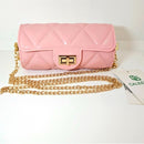 Pink Jelly Purse with adjustable Metal Strap NWT
