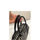 Kate Spade ♠️ Black and White Striped Diaper Bag with Changing Pad