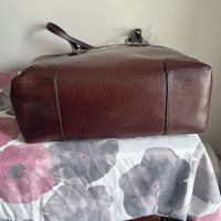 Michael Kors Saylor Large Leather Tote Handbag Purse, Brandy/Gold NWOT RARE