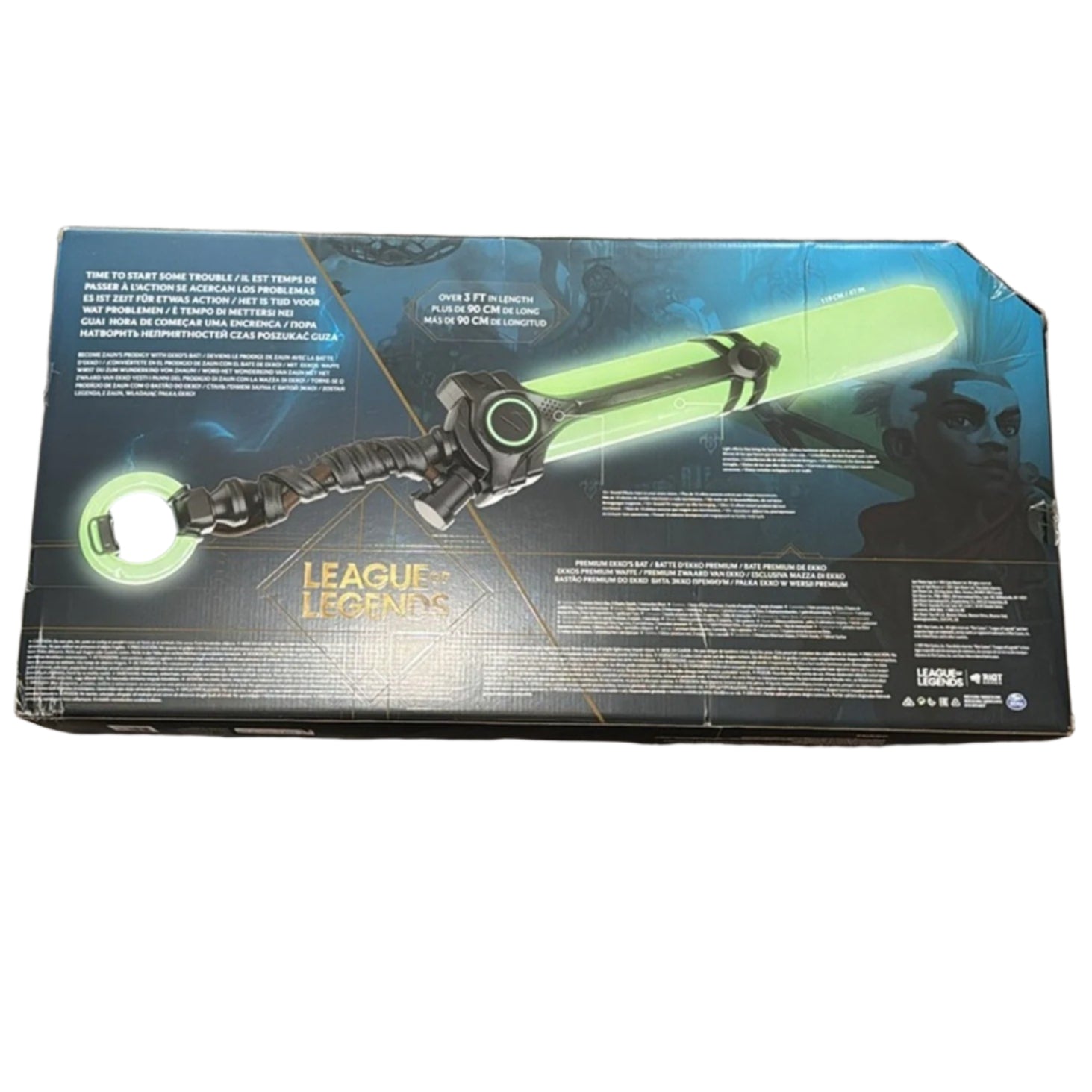 League of Legends, Life-Size Ekko’s Bat, Over 3 Feet with 15+ Iconic Lights and Sounds, Premium Cosplay, Display Stand, Champion Collection for Ages 15 +