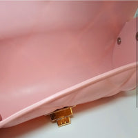 Pink Jelly Purse with adjustable Metal Strap NWT