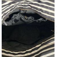 Kate Spade ♠️ Black and White Striped Diaper Bag with Changing Pad