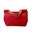 Badgley Mischka Red Vegan Leather Crossbody Purse