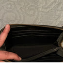 Vintage Jimmy Choo Black Leather Star Studded Long Zipper Wallet