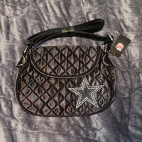 NFL Dallas Cowboys Black Quilted Star Embellished Shoulder Bag