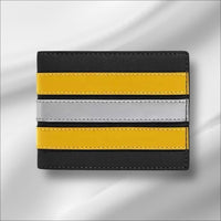COACH $250 MSRP NEW Men’s Slim Billfold Wallet ~ Yellow Varsity Stripe NWT