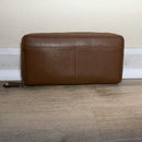 Coach Leather Accordion Long Wallet in Tan / Camel Brown