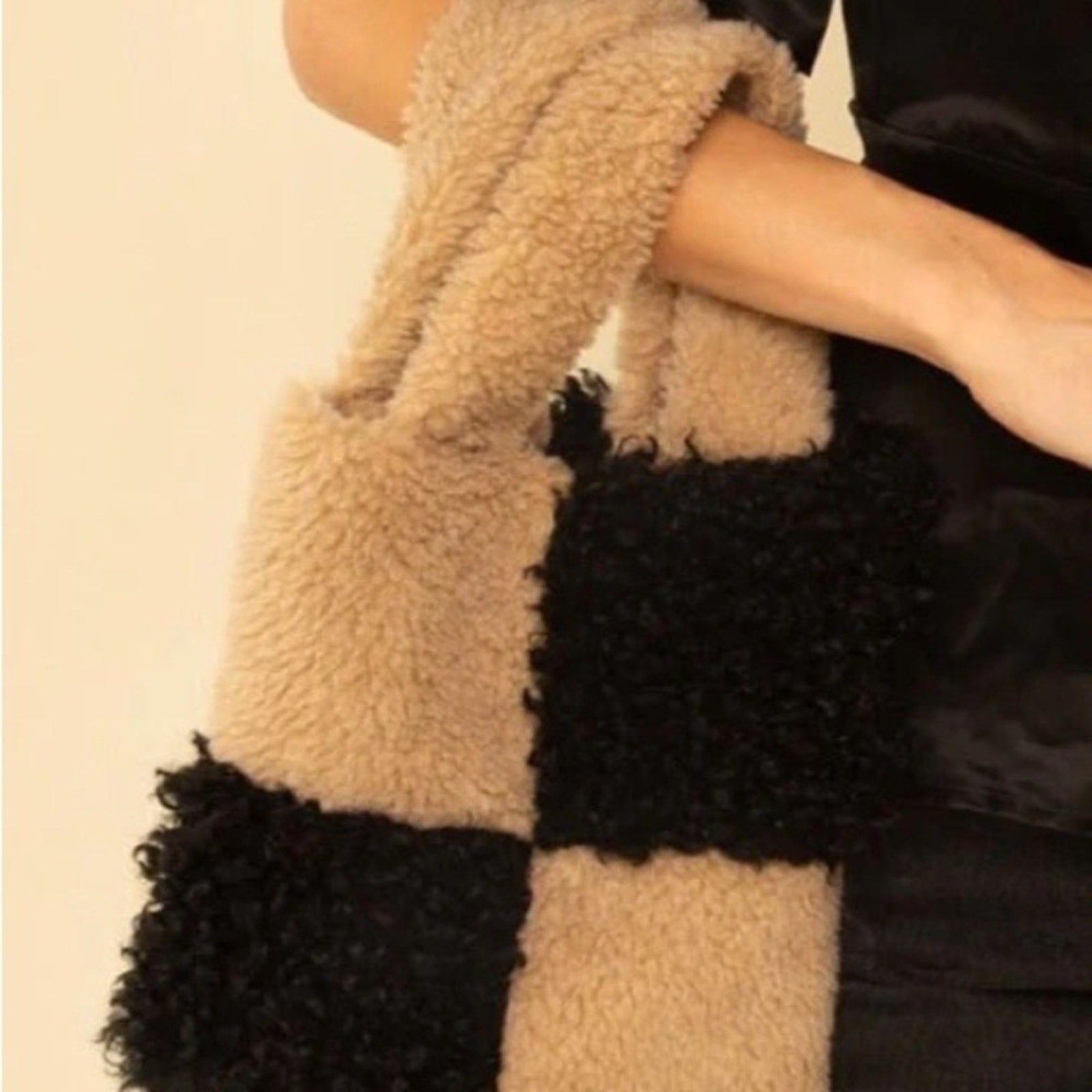 Whimsy + Row - Faux Fur Two-Tone Mini Tote Bag - NWT