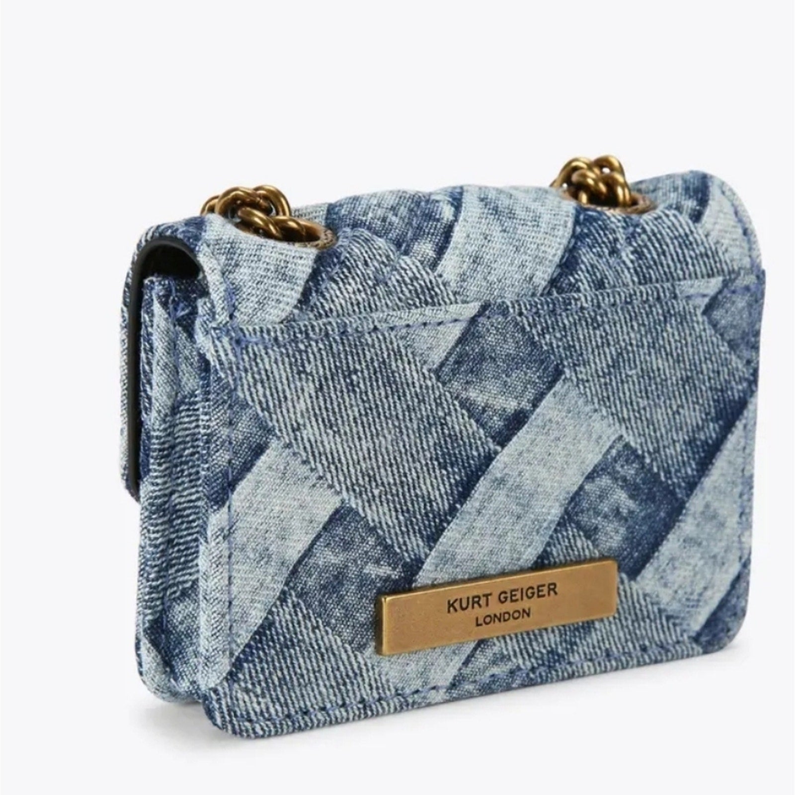 MICRO DENIM KENSINGTON BAG Kurt Geiger London NWOT