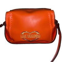 Love Moschino Orange Leather Crossbody Bag