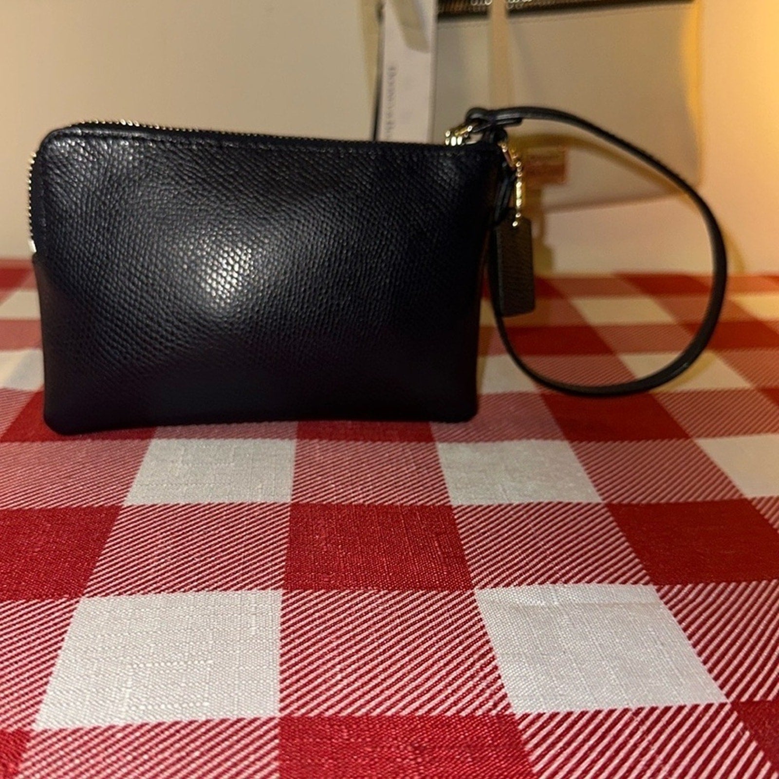 Coach Midnight Blue Wristlet EUC
