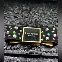 EUC; Kate Spade Morgan Bedazzled Bow Patent Leather Flap Crossbody
