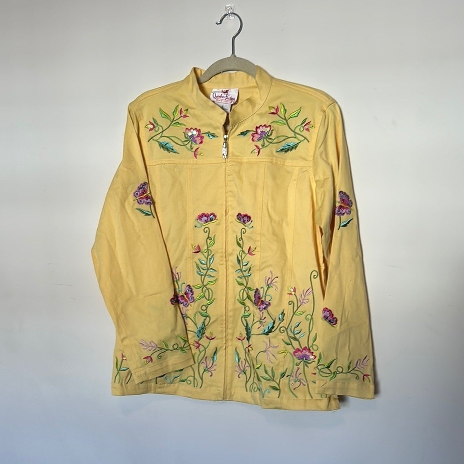 Quaker Factory Embroidered Yellow Jacket