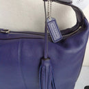 Coach Women's Blue Leather Shoulder Bag
