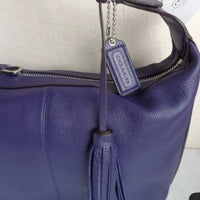Coach Women's Blue Leather Shoulder Bag