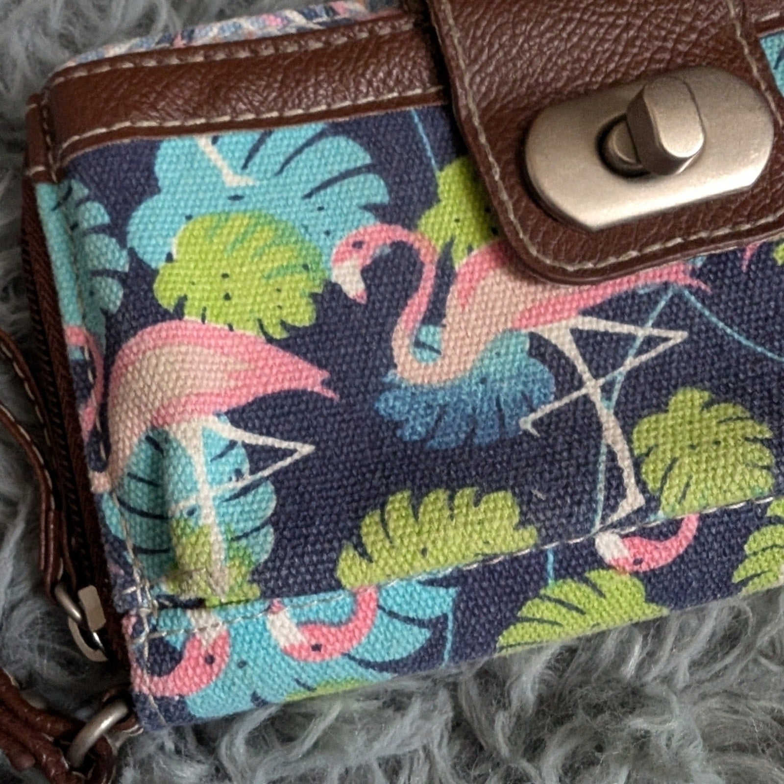 Union Bay wristlet pink flamingo GUC