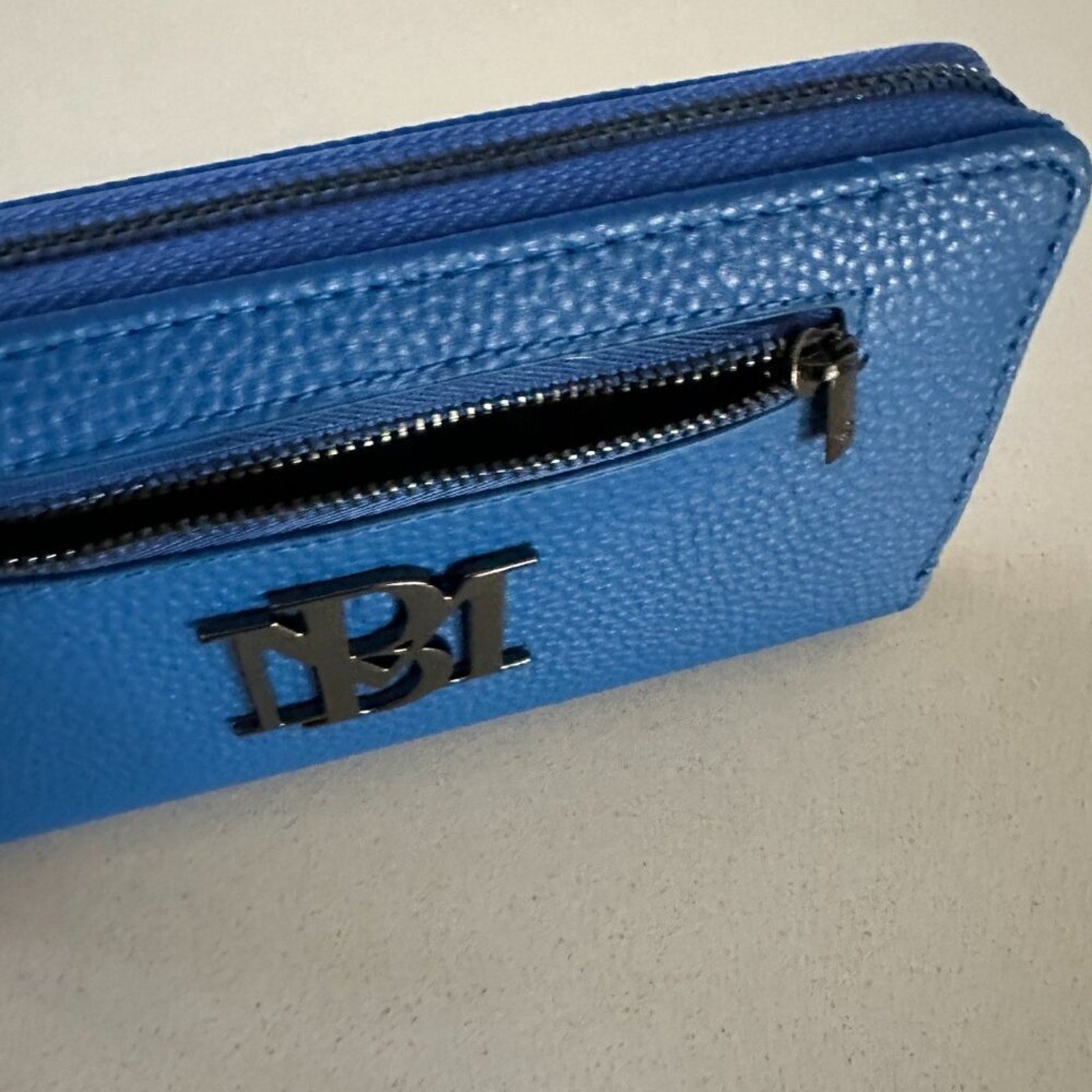 BADGLEY MISCHKA Electric Blue Zip Around Wallet