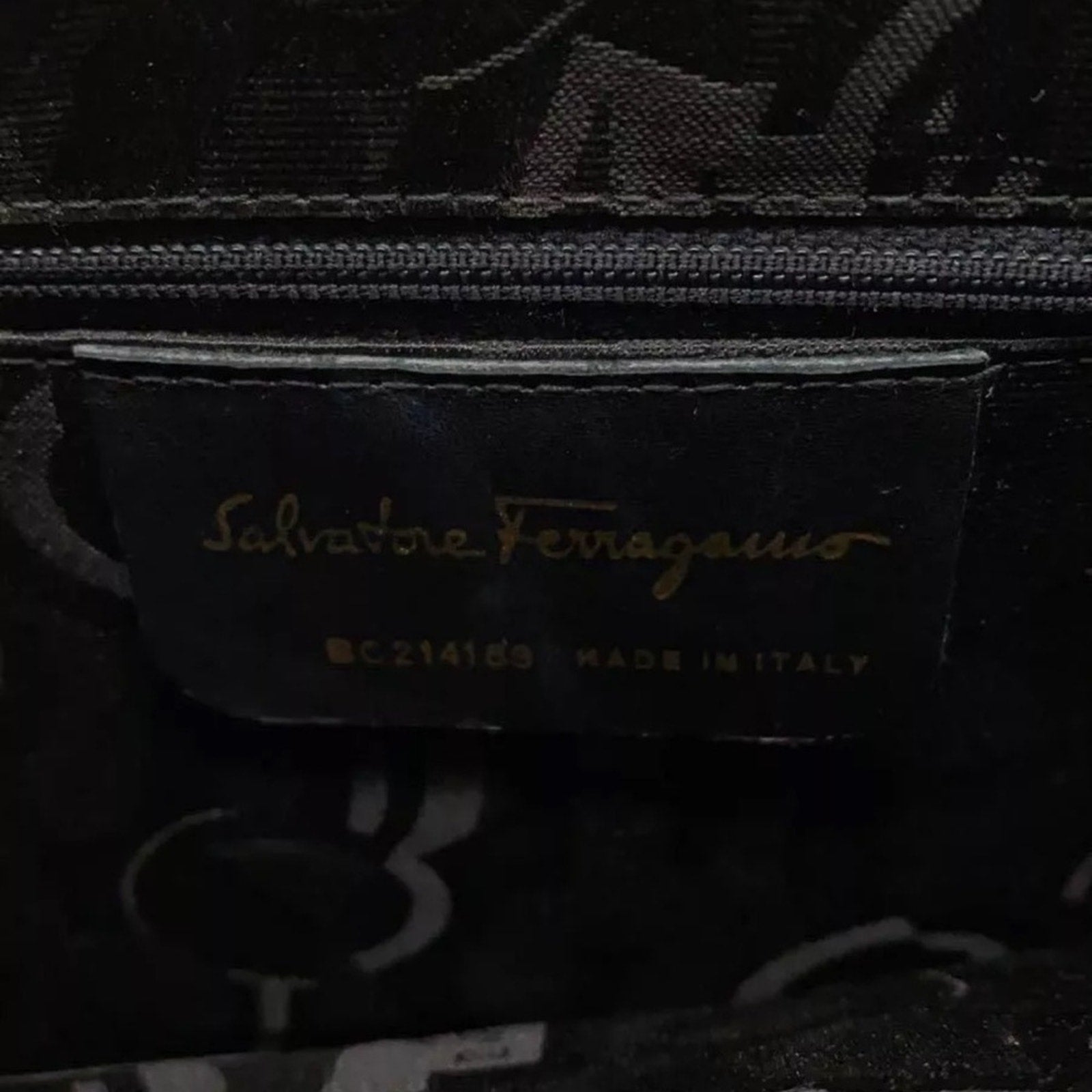 Salvatore Ferragamo tote bag leather Brown Gancini gold hardware shoulder