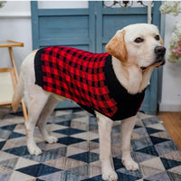 XL Black and Red Checkered Dog Shirt NWOT
