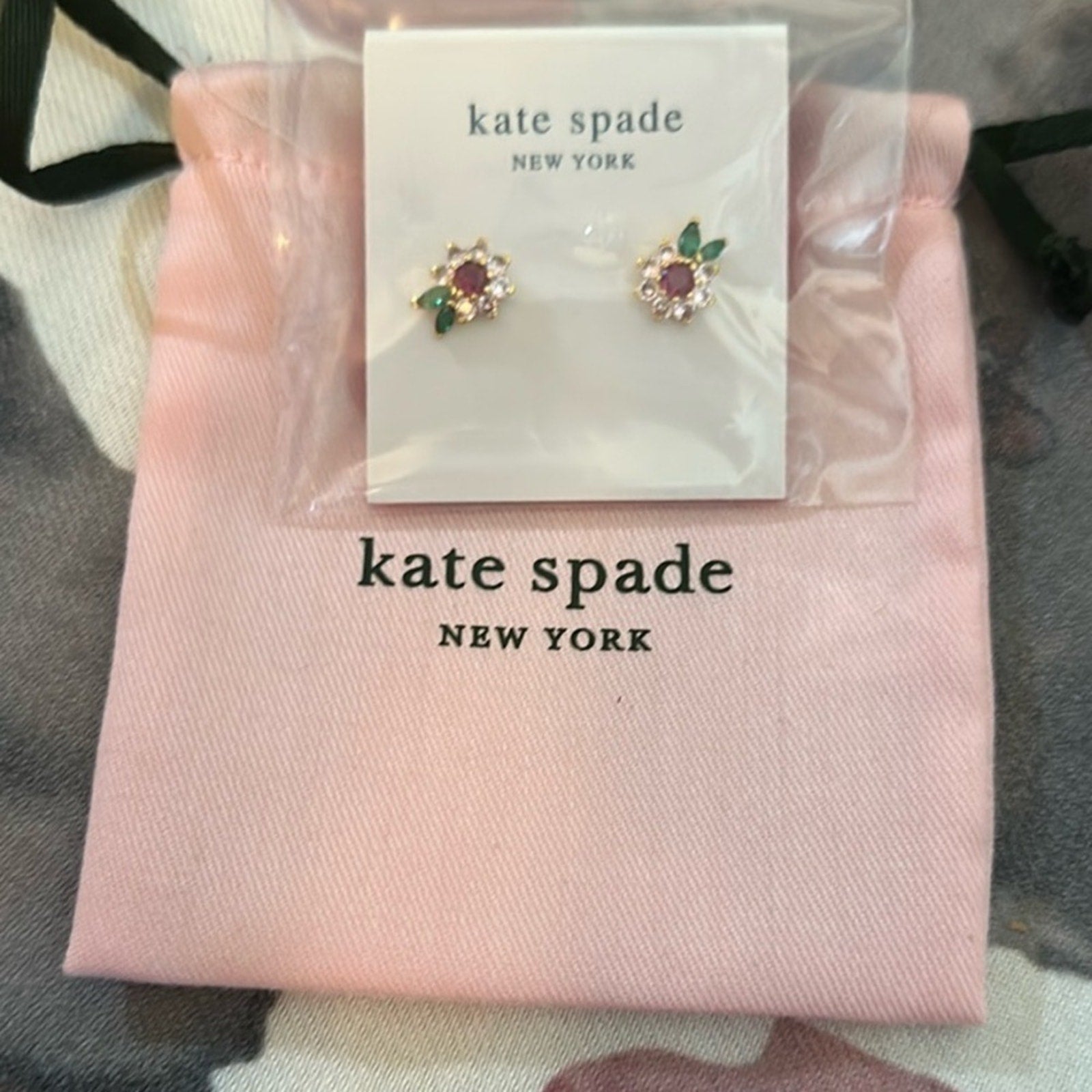 Kate Spade New Bloom Flower Gold Stud Earrings