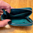 Michael Kors Astor Coin Purse Keychain with Studs in Turquoise NWT