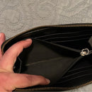 Vintage Jimmy Choo Black Leather Star Studded Long Zipper Wallet