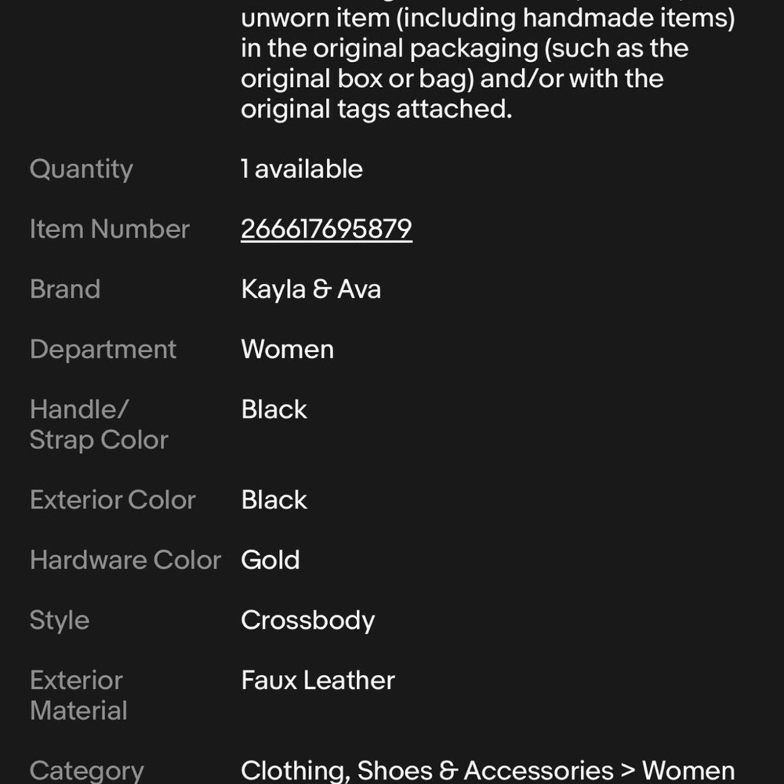 Black Kayla + Ava Cross body or clutch