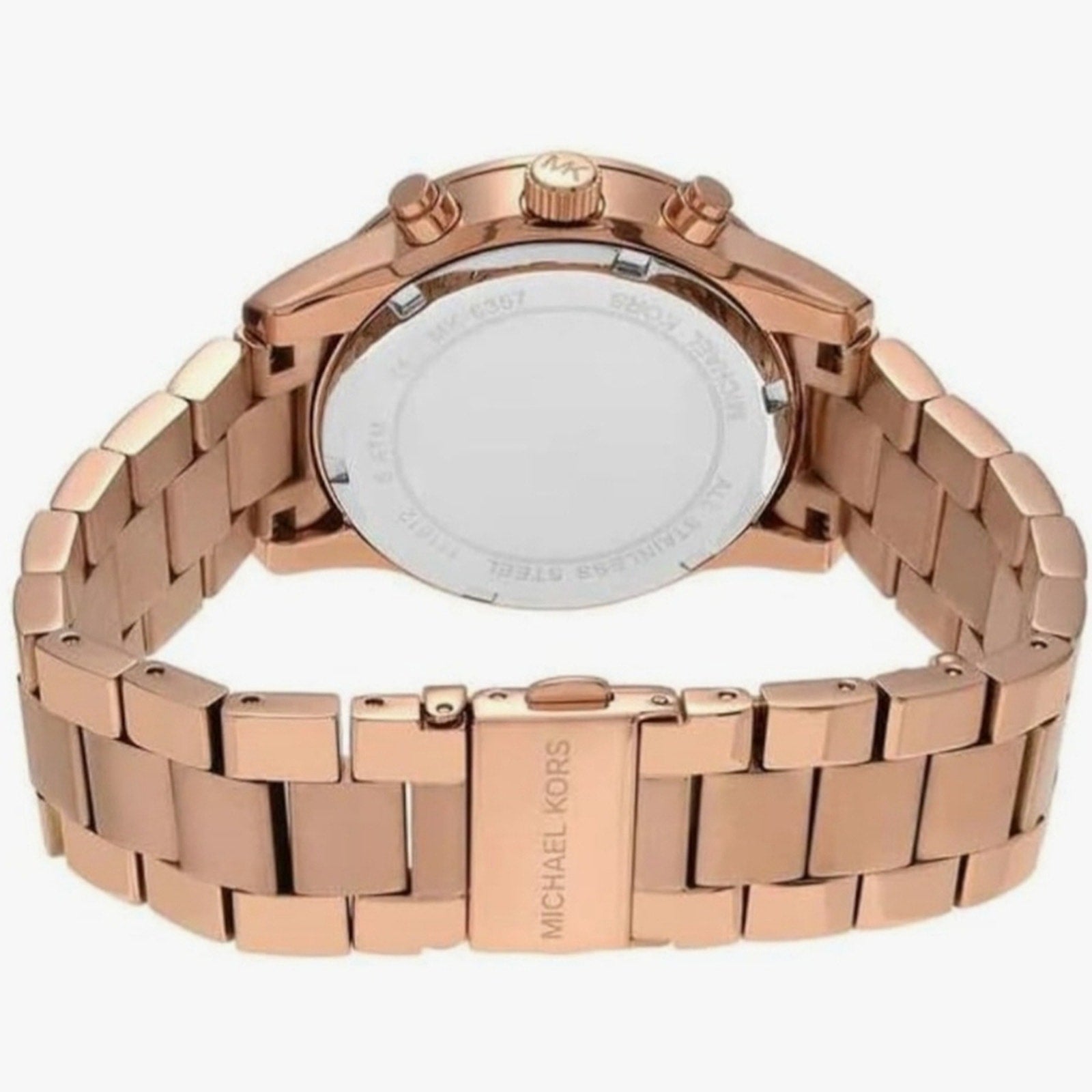 Michael Kors Rose Gold Stainless Steel & Pave Crystals Woman's Wrist Watch 🚨C/O