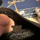 VINTAGE GUCCI shoulder bag khaki canvas plain 35098 3444 EUC