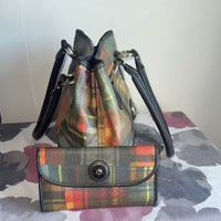 Dooney & Bourke Plaid Handbag and Wallet Set