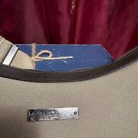 VINTAGE GUCCI shoulder bag khaki canvas plain 35098 3444 EUC