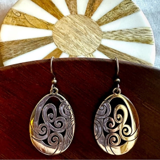 Brighton Silver Mingle Swirl French Wire Earrings