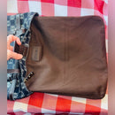 LOEWE Anagram tote bag handbag PVC leather navy light blue dark brown Rare
