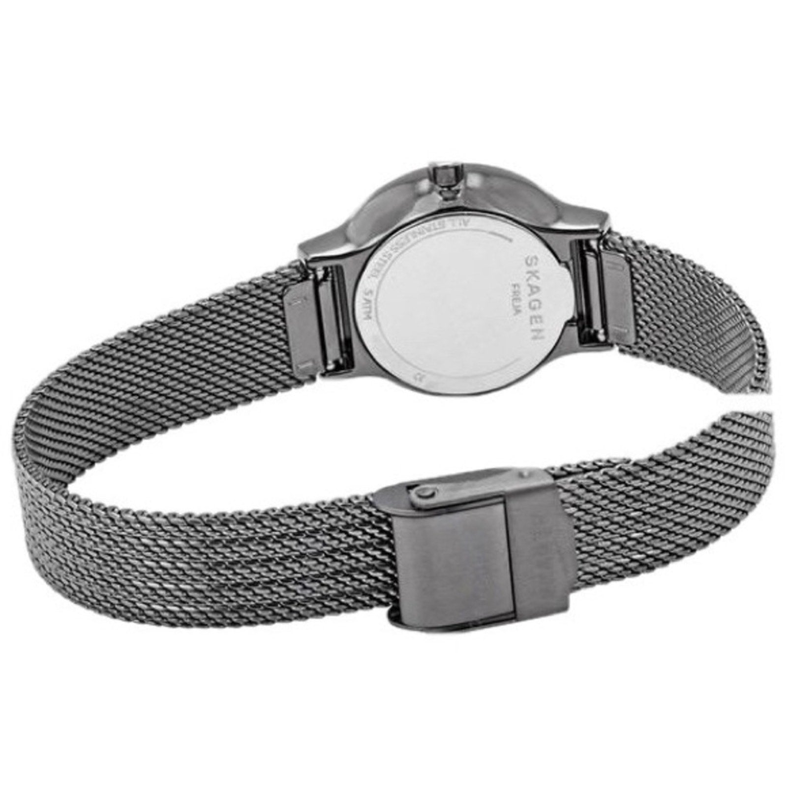 SKAGEN Freja Grey Dial Stainless Steel Ladies Mesh Ladies Watch