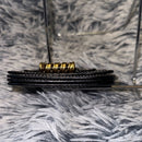 **RARE** Vintage Loewe snake bone coffee black leather wallet / card holder