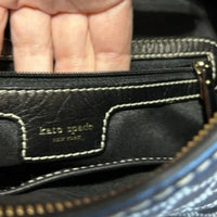 Kate Spade ♠️ Handbag Dot Noel Black Gray Canvas Leather Shoulder Hobo Bag