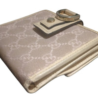 Authentic Gucci Pink and Silver D Ring Abby Compact Wallet