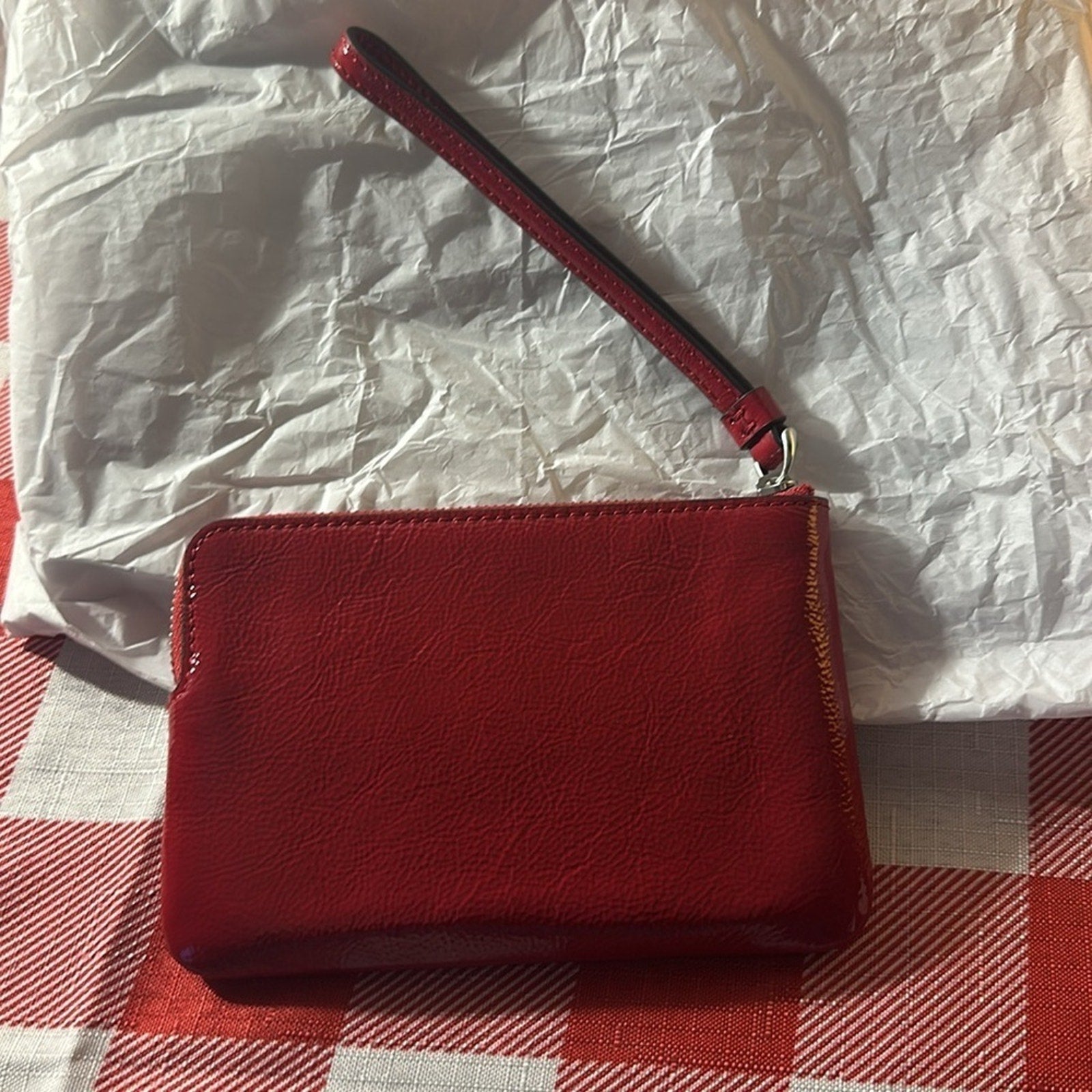 Coach Red Wristlet Clutch