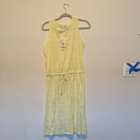 C&C California Ira Sleeveless Cotton Blend Drawstring Belt Dress