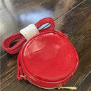 MARC JACOBS Red Patent Leather Crossbody Round Circle Bag Bundle