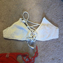 2 Victoria's Secret Bikini Tops (pink/white) SM and 1 Bottom (red)