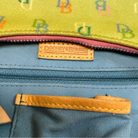 Dooney & Bourke Vintage Rainbow Monogram Logo Leather Shoulder Bag Handbag EVC