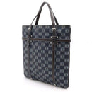 LOEWE Anagram tote bag handbag PVC leather navy light blue dark brown Rare