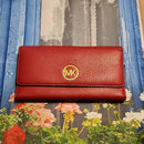 MK Red Pebble Leather  Wallet  EUC ✨️ Host Pick. BUY NOW PRICE 💰