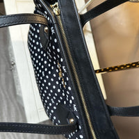 Michael Kors Black & White Polk A Dot Eva Nylon Small Tote