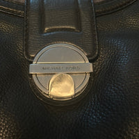 Michael Kors Black Leather Purse Handbag Snap Buckle Early 2000's Model