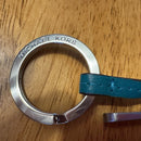 Michael Kors Astor Coin Purse Keychain with Studs in Turquoise NWT